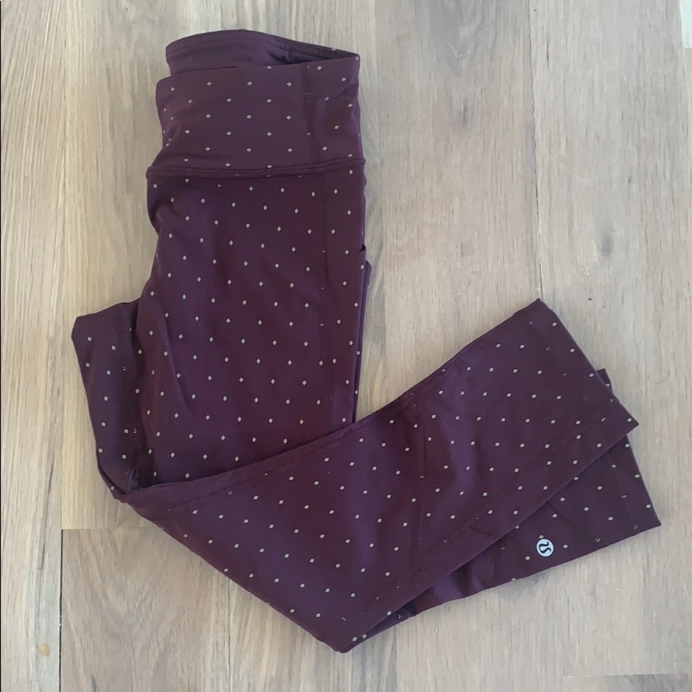 Lululemon | Reflective Crops | Maroon | 6